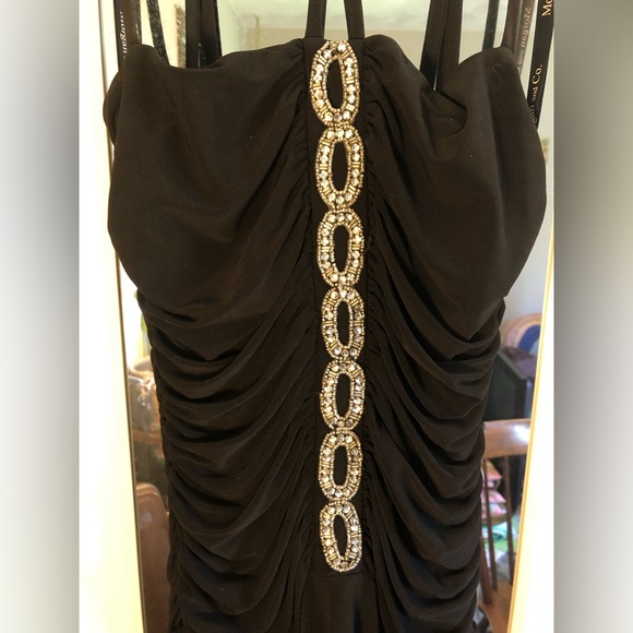 High/Low Black Formal Dress from Morgan&Co. - Picture 2 of 6